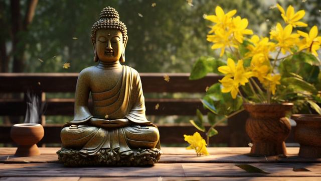 Peaceful & Happy Buddhist music - 432 Hz - Healing Frequencies - Music For Meditation