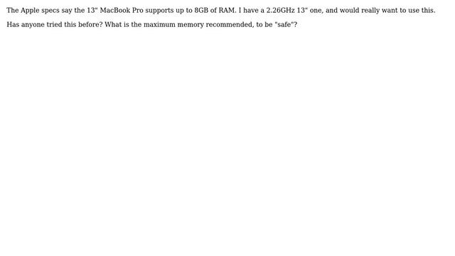 Apple: 8 GB on MacBook Pro (13", 2.26 ghz) смотреть онлайн