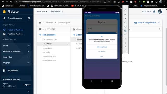 Parental App control (get sms, call , location, web history from child device) Android studio смотреть онлайн
