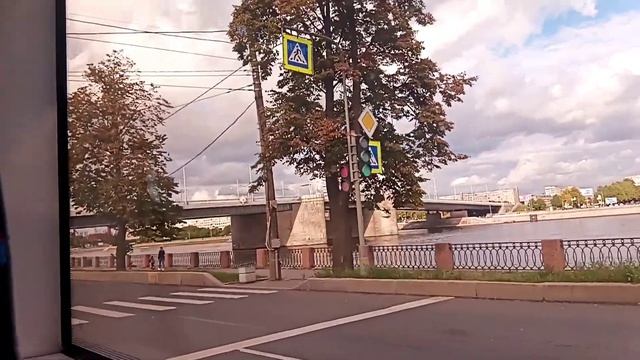 Трамвай №?24?. Ст. метро «Рыбацкое» - «Перекупной переулок». смотреть онлайн