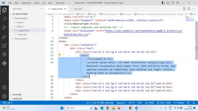 BOOTSTRAP|CLASS-2|GRID SYSTEM|EQUAL and UNEQUAL RESPONSIVE COLUMNS|SMALL TASK|2023 смотреть онлайн