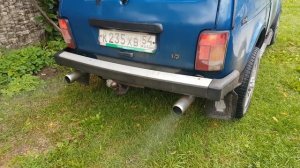 Нива двойной глушитель