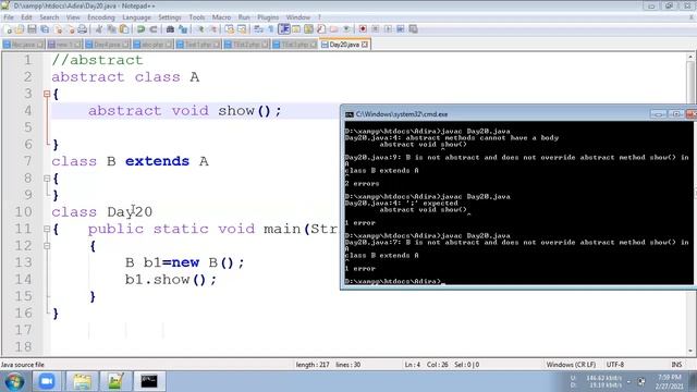 Java Assignment No 015 abstract method and abstract class in java