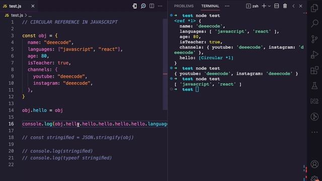 Circular Reference in JavaScript, Simplified
