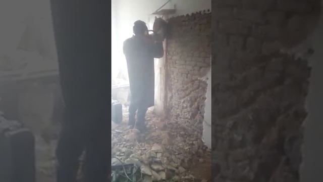 Алмазная резка кирпичной стены для проёма дверного, смотреть онлайн