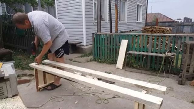 Строительство дачной лавочки, из обзола. смотреть онлайн