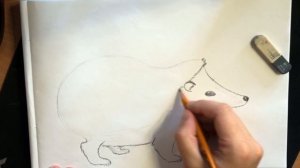 Как просто нарисовать ежика карандашом