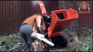 Работа измельчителя веток Sinolink GS-120