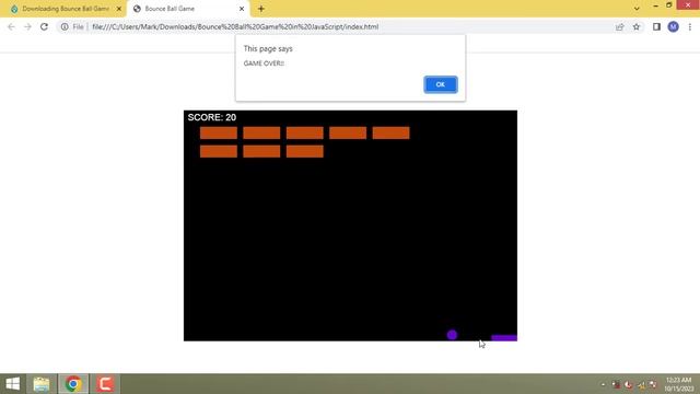 Bounce Ball Game in JavaScript