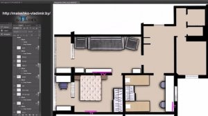 Планировка трехкомнатной квартиры для семьи из четырех человек   Малашко Владимир выпуск10