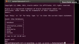 Curso Básico MYSQL "copia de seguridad con mysqldump" lección 12