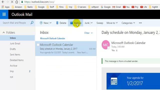 How to archive the mails in outlook webmail 365 смотреть онлайн