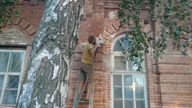 Пескоструйная обработка кирпичного дома(штукатурка, известь, побелка-покраска) смотреть онлайн