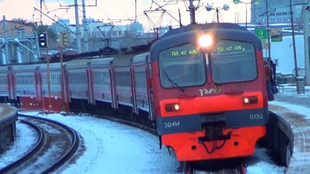 Электропоезд ЭД4М-0130 платформа Фрезер