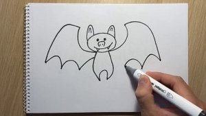 Как нарисовать летучую мышь [Искусство для детей]