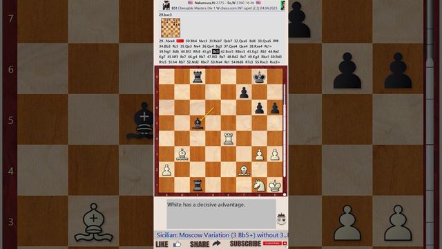 Chessable Masters 2023 - Round: 2.3 || Hikaru Nakamura vs Wesley So - April 4, 2023