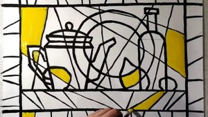 Урок "декоративный натюрморт" 1 часть.