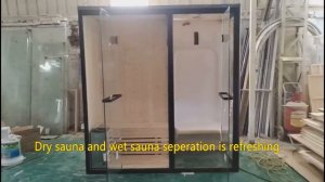 hot sale wood steam bath/ jet shower saunas steam/ sauna and steam combined room