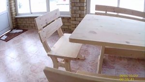 #Стол Комплект, Стол и скамейки из массива сосны для дачи