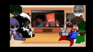 Реакция майнкрафт персонажей/мифов на майнкрафт анимации