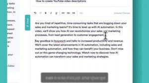 How to Create YouTube Video Descriptions with Copy.ai