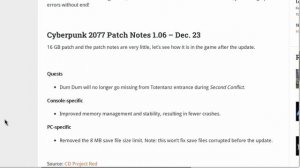 *NEW* Cyberpunk 2077 Update Patch 1.06 Out Now!!