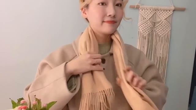 3 простых корейских способа красиво и стильно завязать шарф / Korean trends in wearing scarfs ❄️