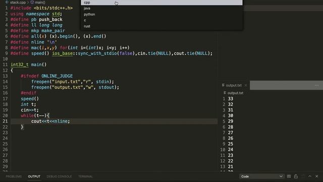 VS Code setup and customisation for competitive programming