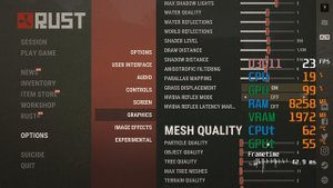 Radeon Vega 7 Graphics -- AMD Ryzen 5 5600G -- Rust FPS Test
