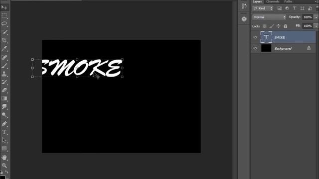 How to create a SMOKE TEXT in Adobe photoshop смотреть онлайн