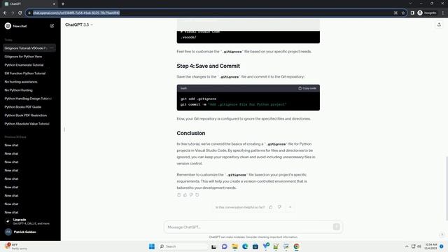 gitignore for python vscode