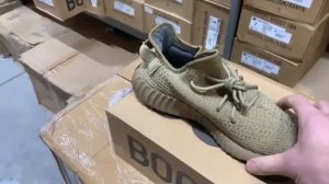 КРОССОВКИ ADIDAS YEEZY 350 BOOST V2 ЦВЕТ КОРИЧНЕВЫЙ Артикул 18852