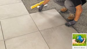 Укладка толстого 20 мм керамогранита на гравий new