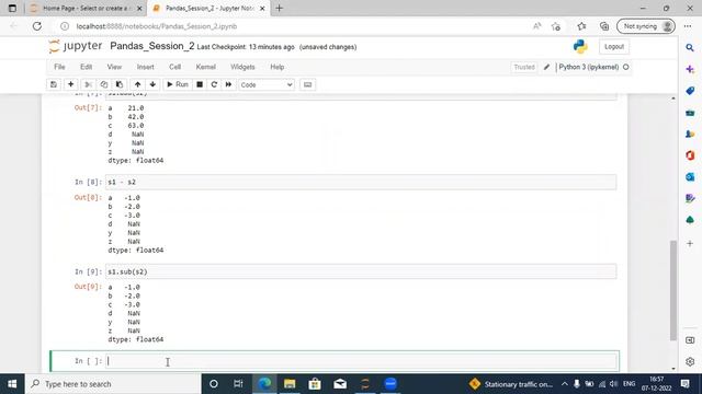 Pandas Session 2(Series Mathematical Operations)  #python #datascience  #machinelearning