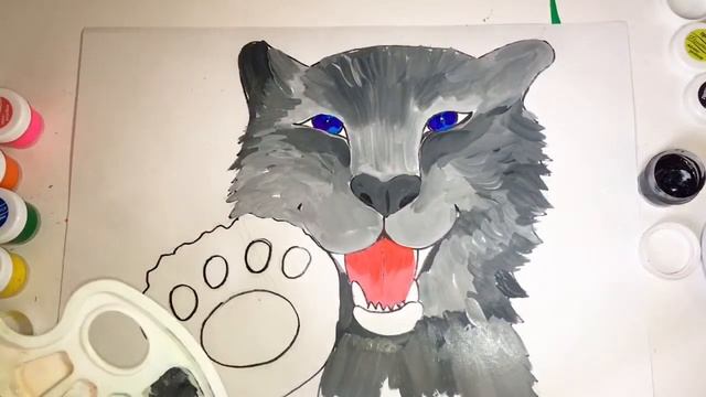 Рисуем снежного барса смотреть онлайн