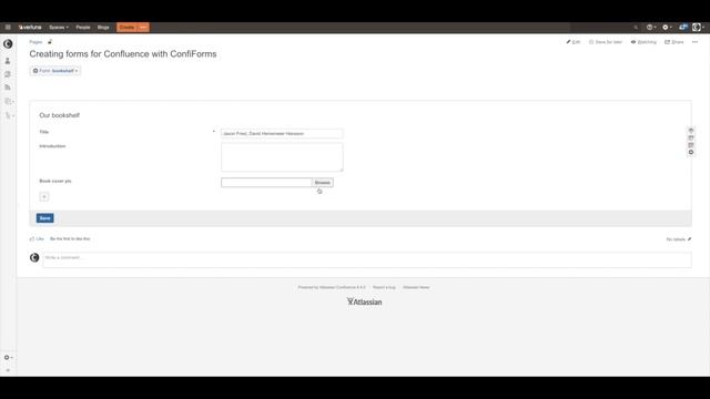 Creating forms in Confluence with ConfiForms
