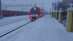 Скорый пригородный электропоезд "ласточка" сообщением Санкт-Петербург Волховстрой ОКТ.Ж.Д.