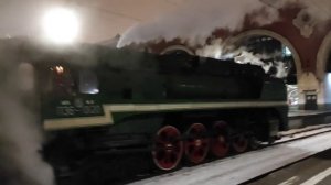 Паровоз из Рязани на Казанском вокзале.