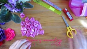 Роза Канзаши Мастер Класс из атласной ленты / Rose Kanzashi