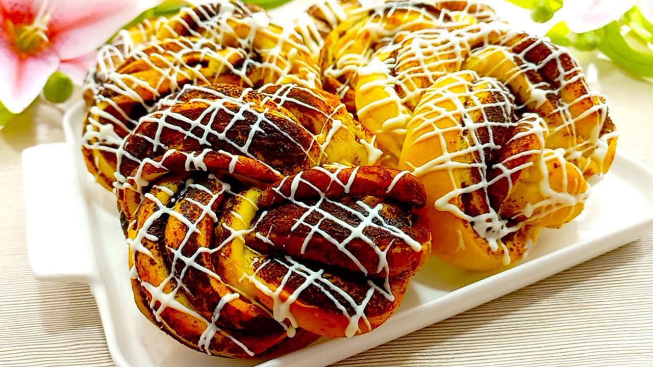 Сладкие, Пышные, Сдобные БУЛОЧКИ с КОРИЦЕЙ и ШОКОЛАДОМ! Просто и очень вкусно на ДЕСЕРТ!