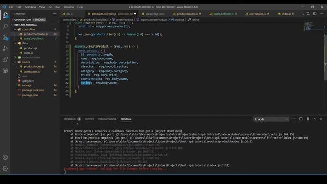 REST API in Node js   Error Handling, Post Requests, Morgan