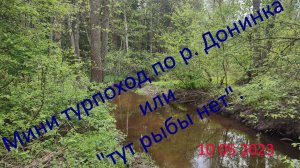 Минипоход по р. Донинка  или "тут рыбы нет" 10 05 2023 (Поповский пруд на реке Донинка до сброса.)