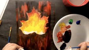 ОСЕННИЙ ЛИСТ • Как нарисовать осень • Рисование красками для начинающих • Рисунок для детей • Клен