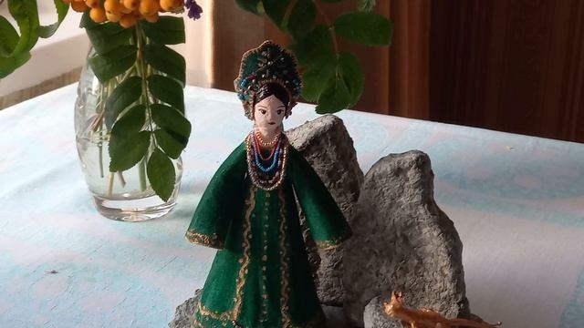 " Медной горы хозяйка"- моя поделка из ваты. смотреть онлайн