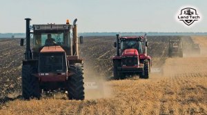 Тракторы Кировец К-740МПр, К-744 Р2 и один Fendt 936 G6 пашут поле навесными плугами ПНУ-8-40!