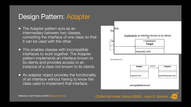 CS264 W10 Lecture L19 Working with Software Design Patterns - Structural Patterns