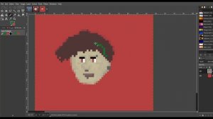 creating my pixel portrait ~ GIMP timelapse