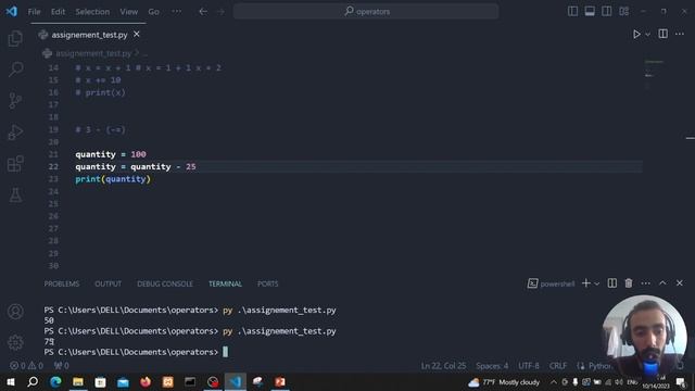 #(010) - PYTHON COURSE | Operators in python PART-II (Assignment operators). смотреть онлайн