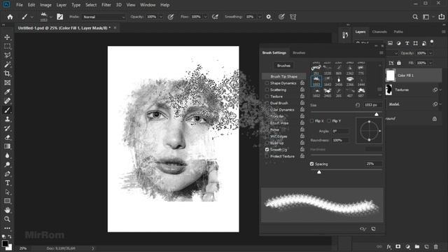 Creative Photo Art Paint Grunge Brush - Photoshop Tutorial смотреть онлайн