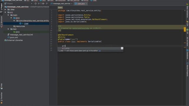5 урок. Java REST service. Создание  Entity классов смотреть онлайн